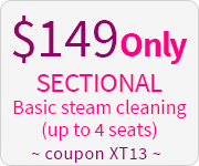 Sectional - Basic Steam Cleaning, Only $149